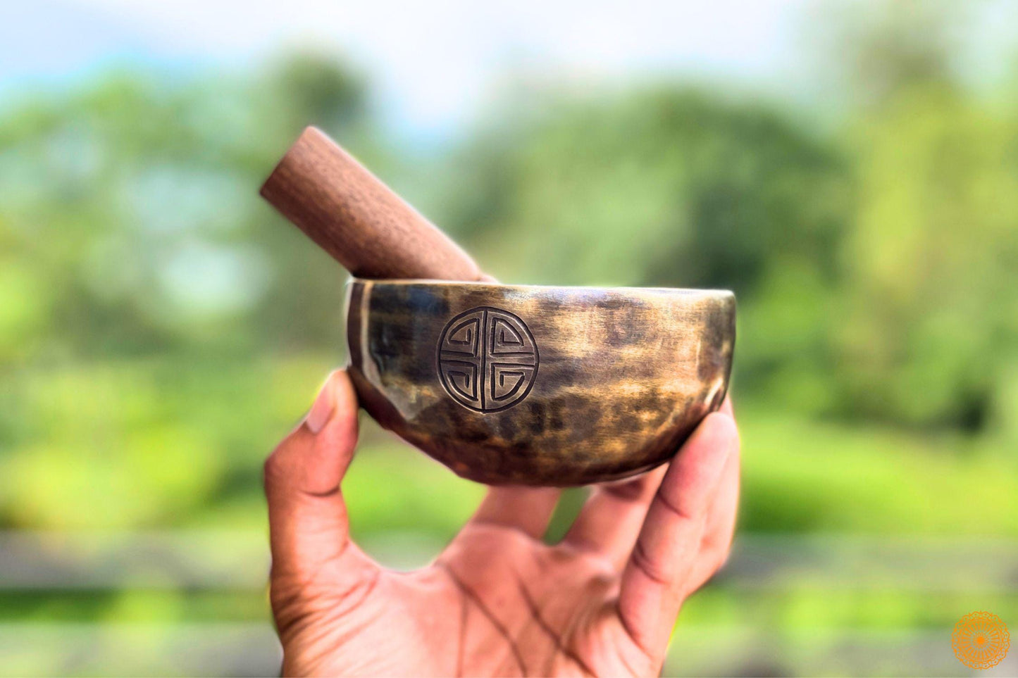 6 inch Full Moon Singing Bowl - Tibetan Spiritual Himalayan Healing Singing Bowls - Meditation, Therapy, Chakra Healing – Gift