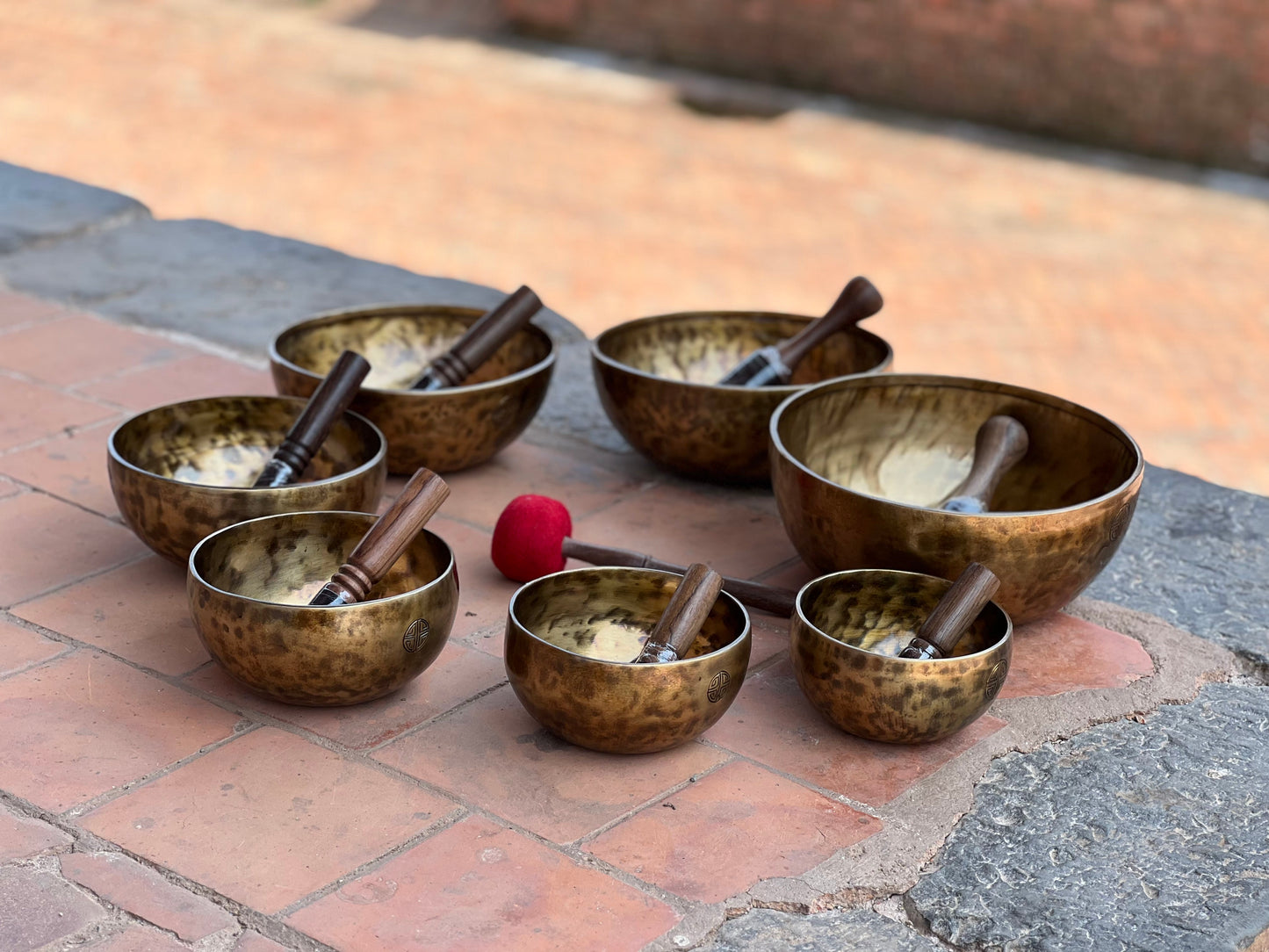 5-10 inches Full Moon Singing Bowl- Set of Seven Chakra Tuned Bowl- Made With Full Moon Energy For Chakra Healing and Meditation